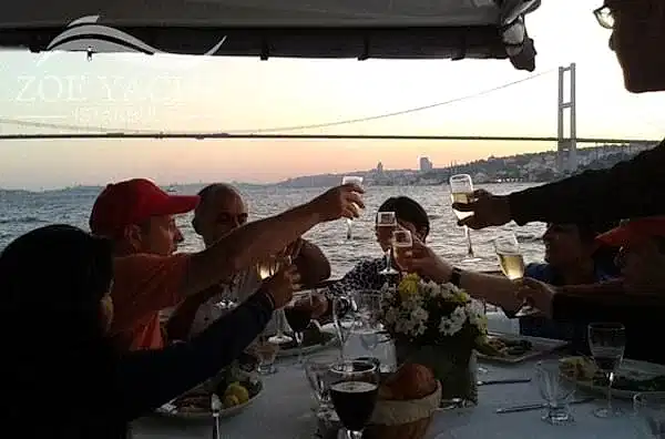Celebration dinner after Bosphorus sunset cruise