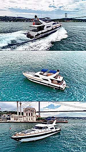 Photo of the boat on a Bosphorus tour passing Ortakoy Mosque in Istanbul Turkey