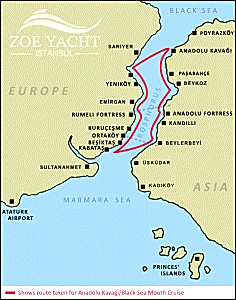 routemap-anadolu-kavagi Cruise Route to Anadolu Kavagi