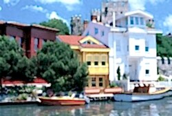Beautiful houses during the cruise Bakı Black Sea Cruise to Anadolu Kavagi