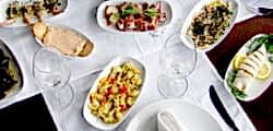 Turkish Meze Appetizer samples on Zoe Yacht